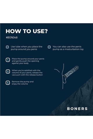 Pompe à pénis automatique avec masturbateur Boners - Noir