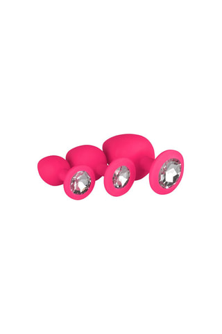 3 plugs anaux - Rose