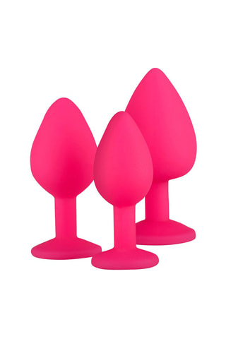 3 plugs anaux - Rose