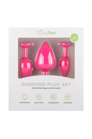 3 plugs anaux - Rose