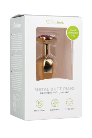 Plug anal métal cristal - Doré