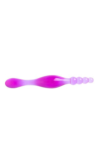 Plug anal perlé Galaxy - Mauve et fuchsia