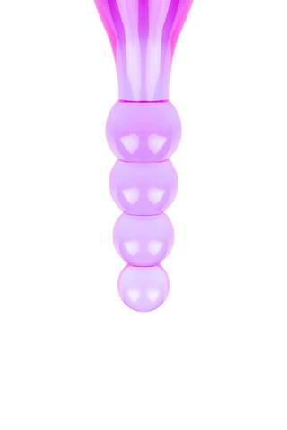 Plug anal perlé Galaxy - Mauve et fuchsia