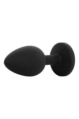 Plug anal avec cristal waterproof - Noir - 7 cm