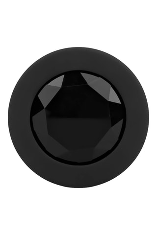 Plug anal avec cristal waterproof - Noir - 7 cm