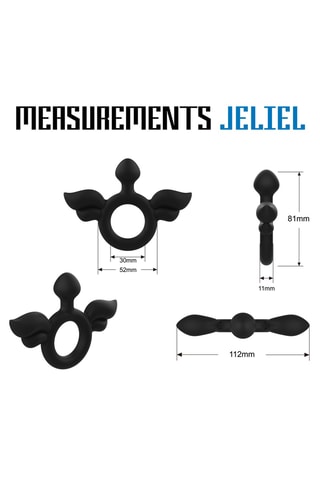 Anneau pénien Rooster Jeliel Angel Design - Noir