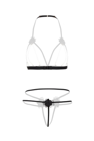 Soutien-gorge et string - Noir