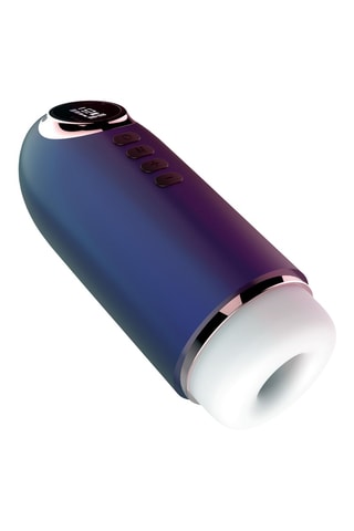 Masturbateur à succion et vibration waterproof Hueman Rocket - Violet - 12 cm