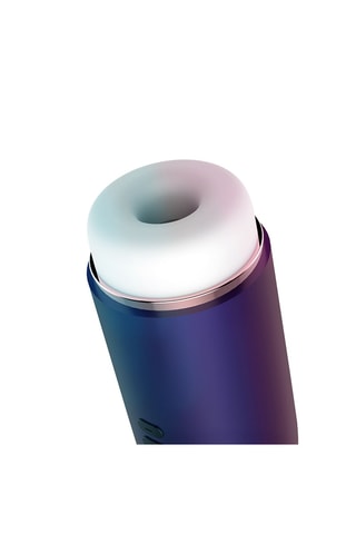 Masturbateur à succion et vibration waterproof Hueman Rocket - Violet - 12 cm