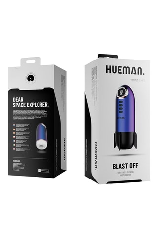 Masturbateur à succion et vibration waterproof Hueman Rocket - Violet - 12 cm