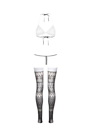 Body ouvert et bas Christine - Noir