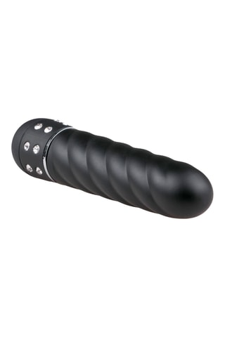 Mini vibromasseur Twisted - Noir - 8 cm
