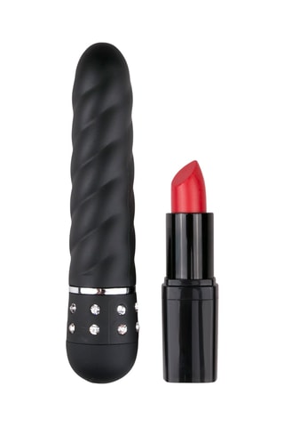 Mini vibromasseur Twisted - Noir - 8 cm