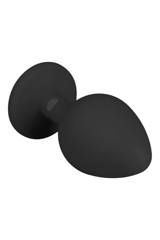 Plug anal diamant - Noir - 7,5 cm