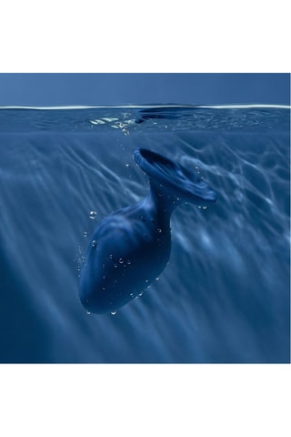 Plug anal waterproof Twist - Bleu foncé - 6,5 cm
