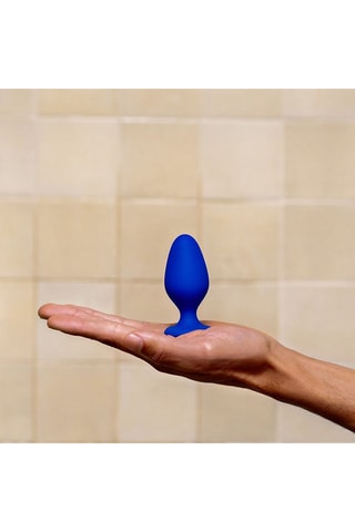 Plug anal waterproof Twist - Bleu foncé - 6,5 cm