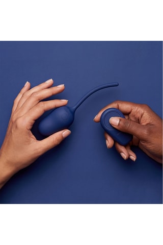 Oeuf vibrant waterproof Whirl - Bleu foncé - 12 cm