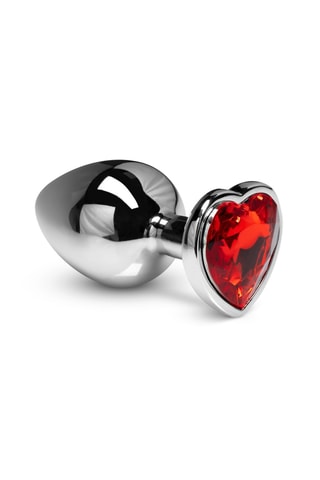 3 plugs anaux Crystal - Argenté et rouge - 7/8/9 cm