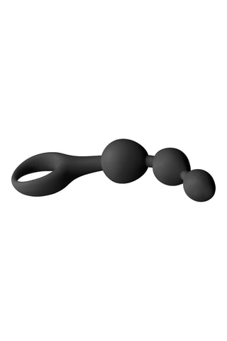 Godemichet à perles anales - Noir - 11 cm