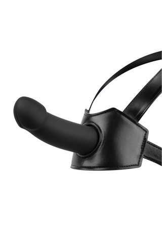 Harnais de bondage pour la tête avec porte-godemiché - Noir