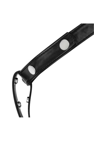 Harnais de bondage pour la tête avec porte-godemiché - Noir