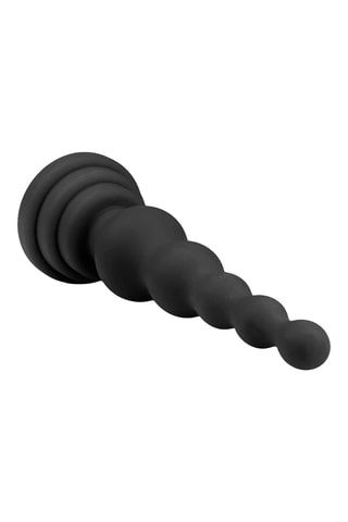 Godemichet anal à perles - Noir - 13 cm