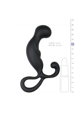 Masseur prostatique incurvé Easytoys - Noir - 10 cm