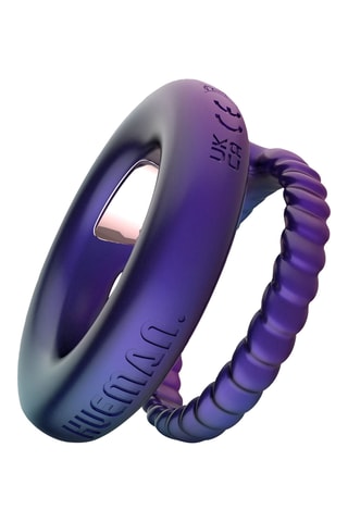 Anneau vibrant pénis et testicules waterproof Jupiter - Violet