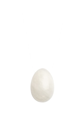 Œuf Yoni en quartz blanc - Taille M