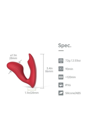 Vibromasseur connecté Umi Smart - Rouge - 7,5 cm
