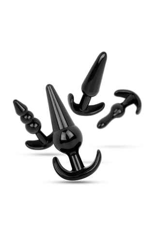 Coffret 4 plugs anaux - Noir