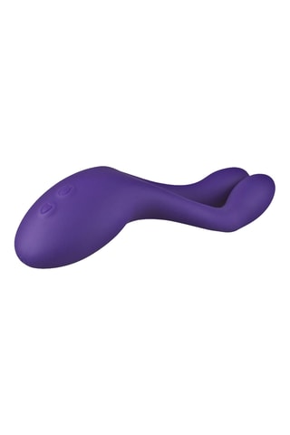 Vibromasseur multifonction waterproof pour couples - Violet - 17 cm