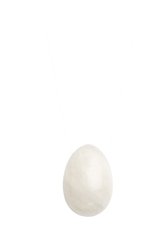 Œuf Yoni en quartz blanc - Taille L