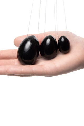 Œuf Yoni en obsidienne noire - Taille L