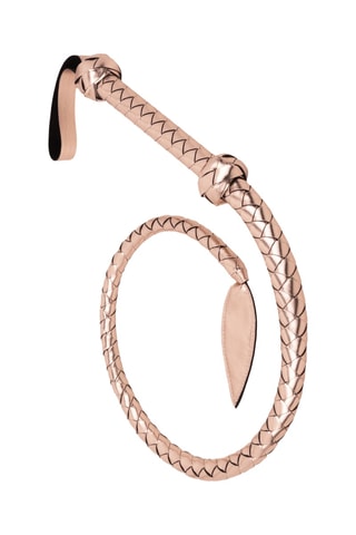 Fouet tressé Rose Gold - Rose métallisé