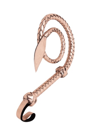 Fouet tressé Rose Gold - Rose métallisé
