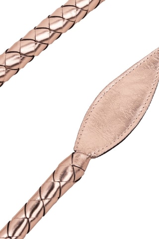 Fouet tressé Rose Gold - Rose métallisé
