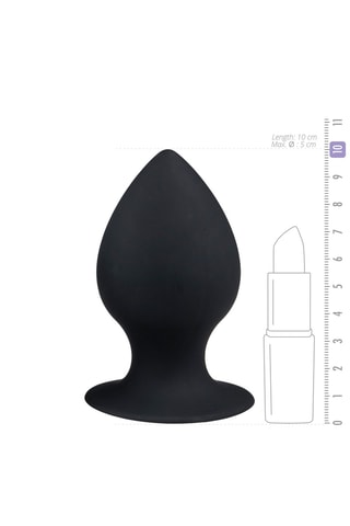 Plug anal large Easytoys - Noir - 9 cm