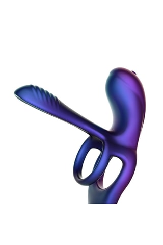 Anneau pénien 3-en-1 waterproof avec télécommande Zenith Hueman - Violet