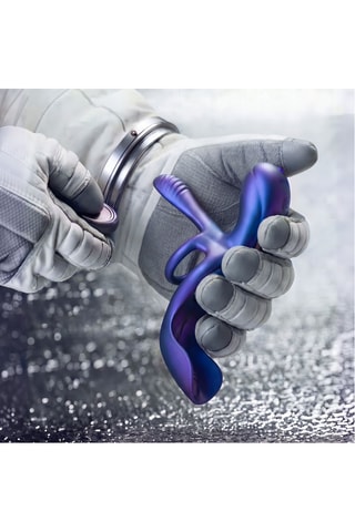 Anneau pénien 3-en-1 waterproof avec télécommande Zenith Hueman - Violet