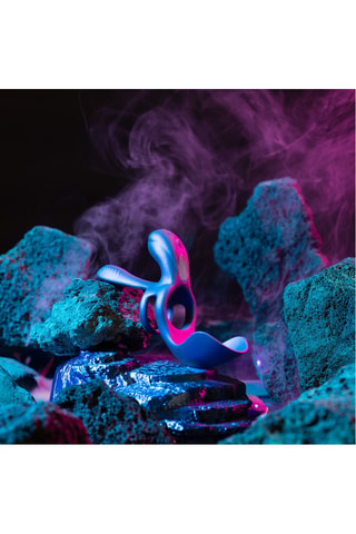 Anneau pénien 3-en-1 waterproof avec télécommande Zenith Hueman - Violet