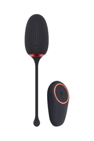 Œuf vibrant avec télécommande sans fil Zoé - Noir - 8 cm