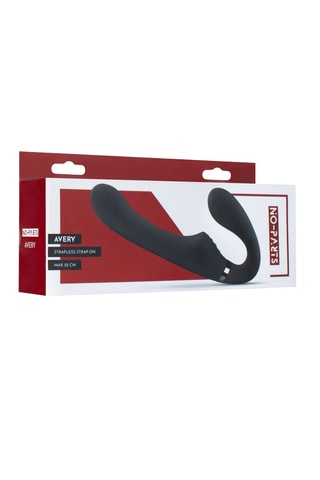 Vibromasseur strapless waterproof Avery - Noir - 17 cm