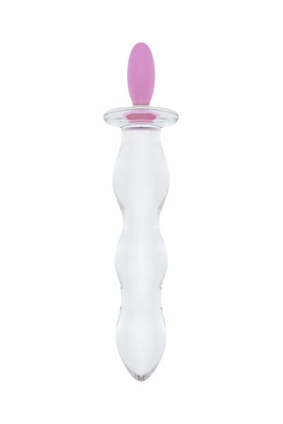 Godemiché en verre coeur No 35 - Transparent - 18,8 cm