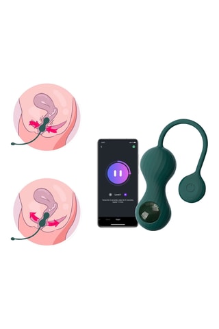 Vibromasseur Smart Kegel Duo - Vert - 8 cm