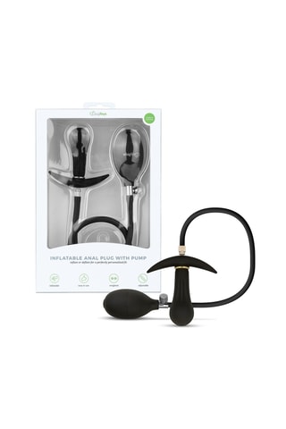 Plug anal gonflable - Noir - 8 cm