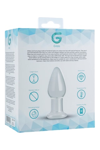 Plug anal en verre - Transparent - 8,4 cm
