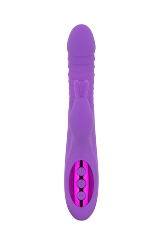 Vibromasseur rabbit chauffant waterproof Thrusting - Violet - 13 cm