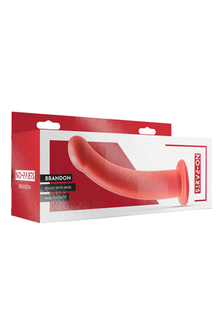 Godemiché waterproof Brandon - Rouge - 17,7 cm