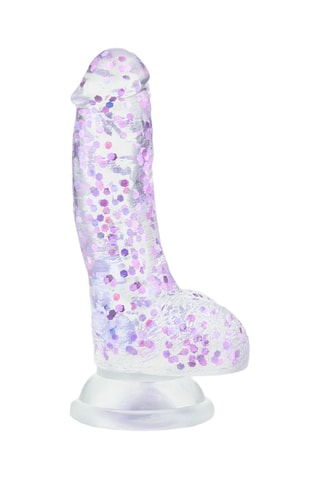 Godemiché Glitter Purple EasyToys - Violet - 10 cm